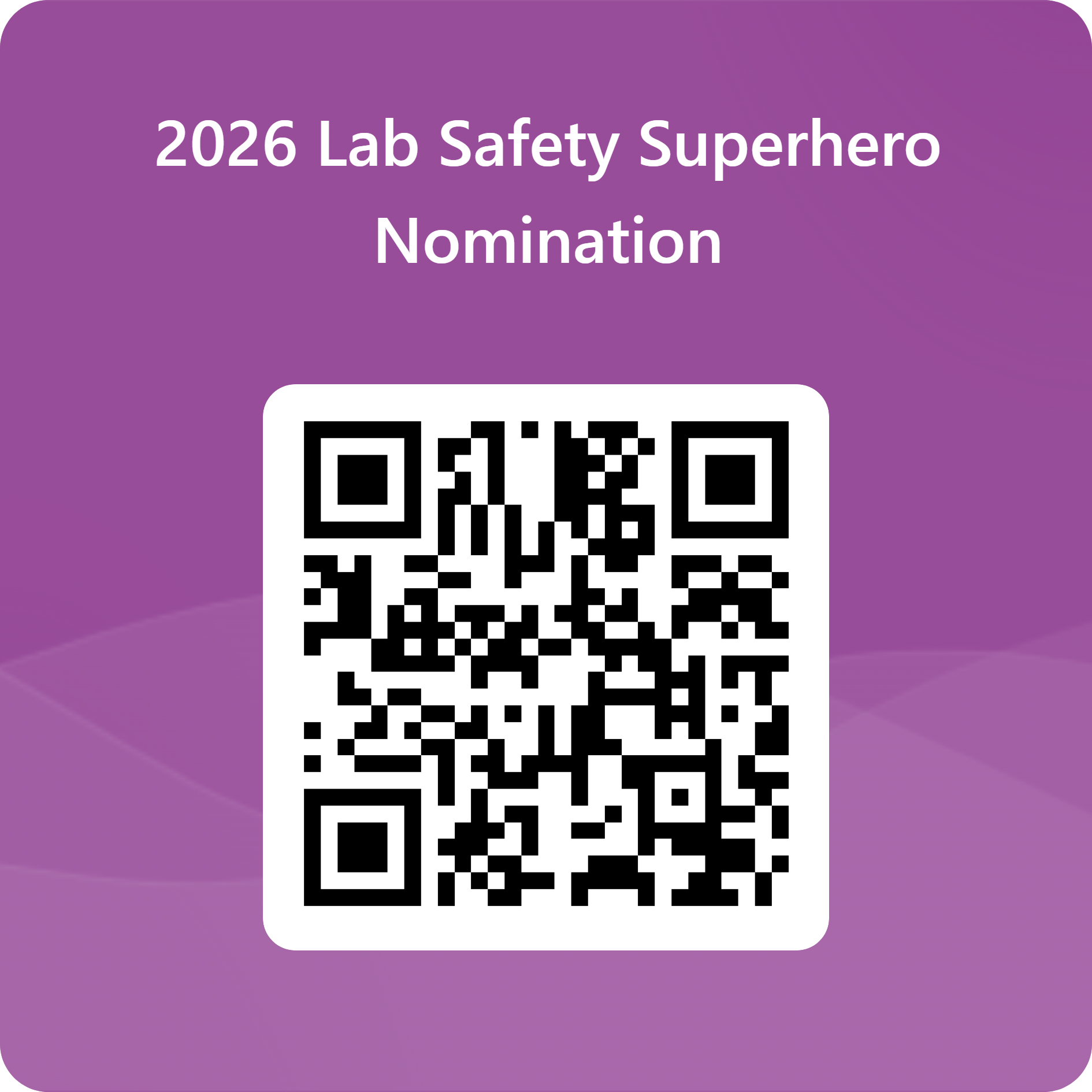 Lab safety superhero nomination QR code